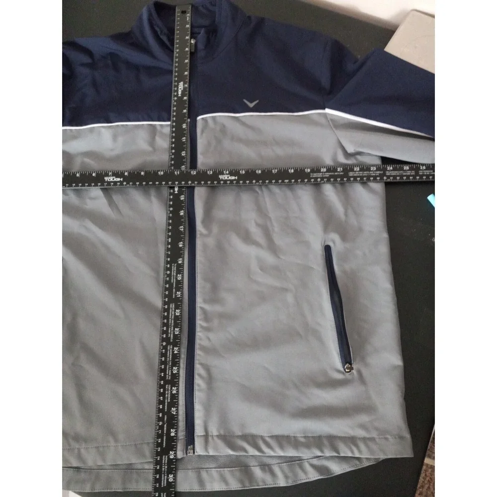 Callaway Mens Blue/grey Colorblock  Golf‎ Full Zip Jacket Size M